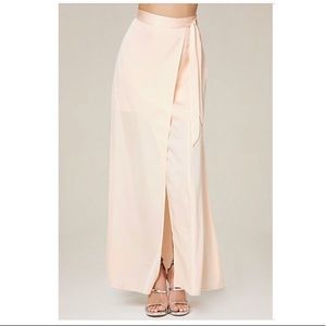 FINAL SALE! NWT Bebe Satin Wrap Maxi Skirt